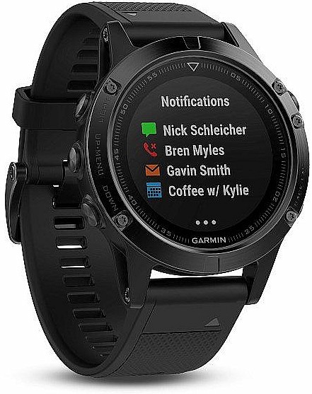 fenix 5 black sapphire with black band