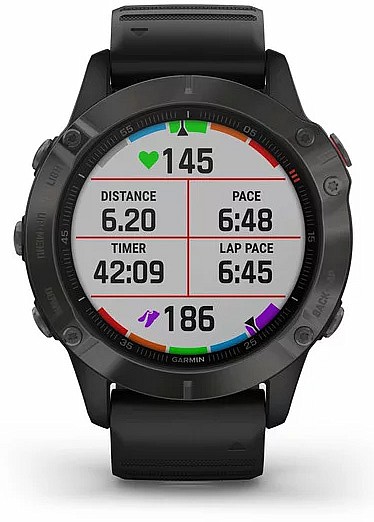 Garmin Fenix 6 PRO Sapphire, Gray/Black Band (MAP/Music) s GPS